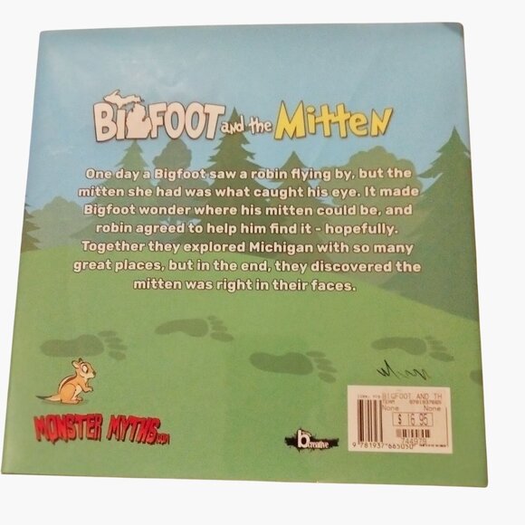 Bigfoot And The Mitten Childrens Book Signed First Edition Michigan Hardcover - Picture 5 of 5